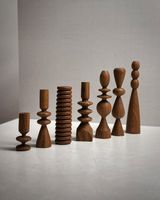 Support de bougie en bois classique de qualité supérieure, forme personnalisable, décoration élégante pour la maison, design artisanal écologique, Noël