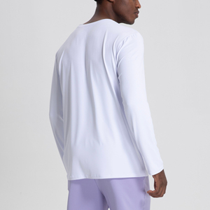 Logo personnalisé T-shirt de sport à manches longues pour hommes-Motif de lettres Séchage rapide et respirant pour le fitness, la course et les aventures en plein air - Product Image 5