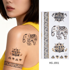 Hot New Or Métallique Chaîne Bracelet <span class=keywords><strong>Tatouage</strong></span> Autocollants pour Femmes Étanche Feuille <span class=keywords><strong>Bijoux</strong></span> <span class=keywords><strong>Bras</strong></span> Poignet Corps Art Décoration - Product Image 1