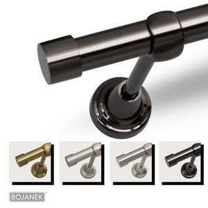 BOJANEK Single Curtain Rod 19 mm Tube Metalized Modern Design Different Lengths Different Finials and Colors Easy Customization - Product Image 3