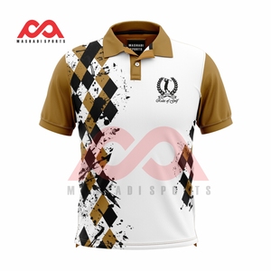 Polo de golf en coton pour homme, col rabattu, design personnalisé sublimé, t-shirts de polo de golf grande taille de couleur unie - Product Image 2