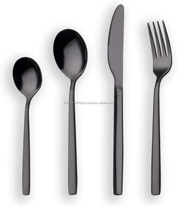 Premium Handmade Mirrored Finishing Stainless Steel Flatware Set 5 Pcs Spoon Knife <b>Fork</b> For Wedding Cutlery Event Dining - Product Image 1