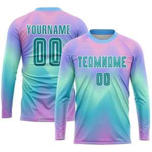 Camisetas de fútbol Tie-Dye de alta calidad | Impresión por sublimación | Kits personalizados de manga larga y corta - Product Image 2