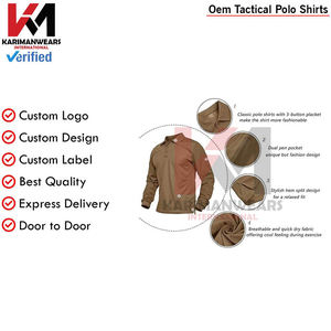 เสื้อกอล์ฟแขนยาวผู้ชายเสื้อโปโลมีกระดุมลายกราฟิกสำหรับธุรกิจลำลองสวมใส่กลางแจ้งระบายอากาศได้ดี - Product Image 2