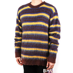 OEM & ODM personnalisé 100% coton hommes hiver pull pelucheux pull tricots à manches longues col rond écologique respirant - Product Image 3