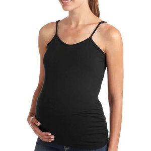 Camisolas fruncidas laterales de maternidad, camisola elástica suave para embarazo y lactancia, correas ajustables, camiseta sin mangas ajustada - Product Image 4