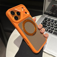 Funda de Fibra de Carbono con Anillo Giratorio de 360 Grados y Diseño Eléctrico para Apple iPhone 17 Air/18 Pro Max/16 Plus/15