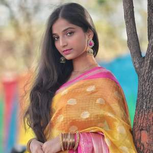 Saris en soie organza pattu semi soie douce avec bordure contrastée pattu - Product Image 3