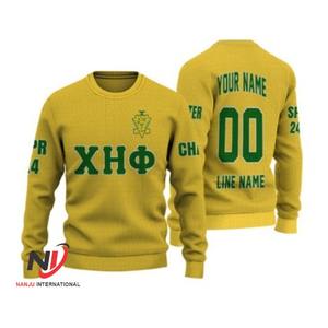 Top Selling OEM Custom Men Cotton Crew Neck Knitted <b>Sweater</b> Long Sleeve Letter Pattern <b>Vintage</b> Stripe Pullover Letterman <b>Sweater</b> - Product Image 3