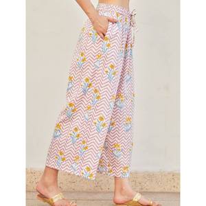 Women's Casual Flare <b>Palazzo</b> <b>Pants</b>-Breathable Wrinkled Harem Trousers - Product Image 2