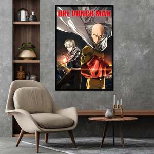 One Punch Man Anime <b>Poster</b> Eye-Catching Destruction Design - Product Image 3