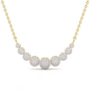 Colgante de diamante de corte redondo a la moda para influencers, 0.89 ct, color E-F, VVS-VS, diamante cultivado en laboratorio en oro de 14K para ocasiones especiales - Product Image 3