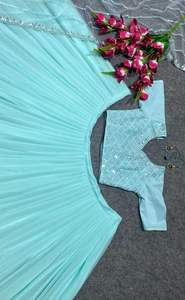 Designer 2024 Dernière Georgette Lehenga Choli Costume Collection Broderie Lourde Travail Mariées Mariages Fêtes De Mariée Vêtements De Fête - Product Image 6