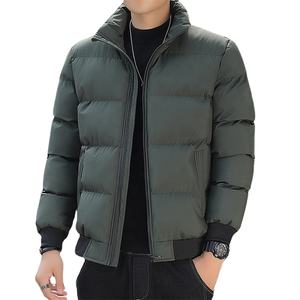 Veste matelassée en coton à col montant, style coréen, couleur unie, coupe slim, pour homme, vente chaude, saison hivernale - Product Image 1