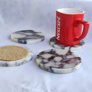 ที่รองแก้วเซรามิกลายหินอ่อนวิโอลาทำด้วยมือรูปทรงต่างๆอุปกรณ์เสริมโต๊ะ - Product Image 3