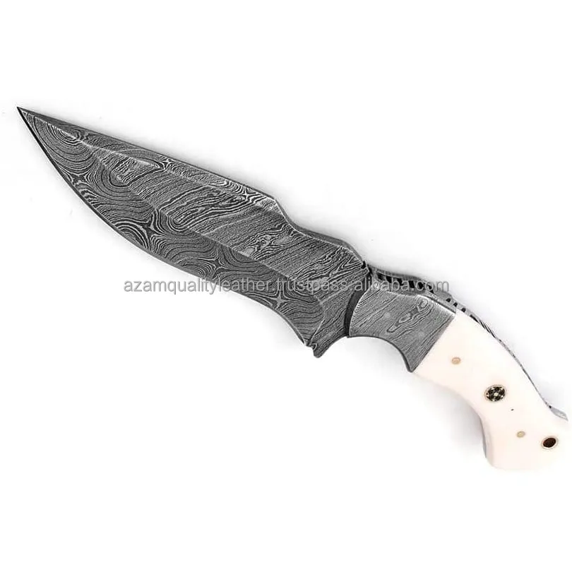 Özel el yapımı deri kılıf ile şam av bıçağı yüksek kalite satılık en iyi avcılık bıçaklar