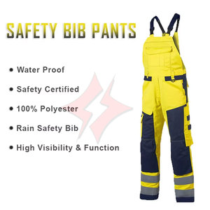Pantalón de Peto Personalizado con Logotipo, ANSI Clase 1, Impermeable, Alta Visibilidad, Ropa de Trabajo de Seguridad Fluorescente, OEM Personalizable - Product Image 4