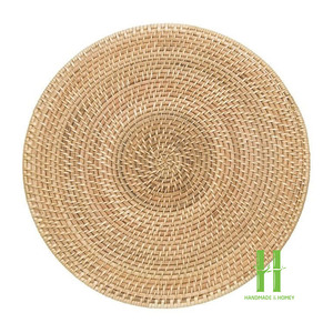 Venta caliente 2025 placas de cargador de ratán Natural personalizar tamaños variedad de colores mantel de ratán hecho a mano para decoración de mesa - Product Image 5