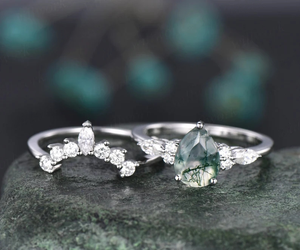 Anillo chapado en oro de Plata de Ley 925 sólida, banda nupcial de circón, diseño único, fiesta, regalo del Día de San Valentín, joyería fina, boda para mujer - Product Image 4