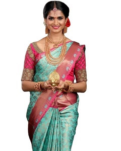 ผ้าแจ็คการ์ด pallu สวยดีไซเนอร์ล่าสุดใช้ได้ทั่วส่าหรี - Product Image 1