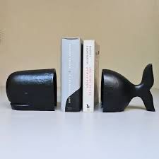 Meilleure vente Heure confortable sous la baleine de mer Serre-livres en résine Ensemble décoratif lourd inspiré de l'océan - Product Image 6