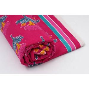 Cerise rose Viridian vert feu jaune imprimé fleuri coton tissu cour léger pour rideaux couvre garçon jouets chemises bagages - Product Image 1