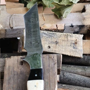 Couteau de chasse en acier Damas de haute qualité, lame fixe pleine soie, couteau de camping, bushcraft, couteau d'extérieur, qualité artisanale - Product Image 2