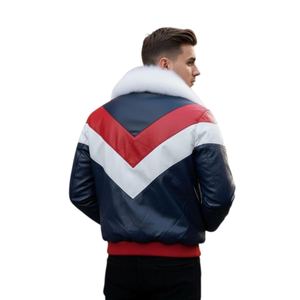 Blouson aviateur en peau de mouton pour homme fait à la main, en cuir véritable, chaud, durable, confortable et élégant, vêtement d'extérieur d'hiver personnalisé - Product Image 2
