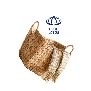Le panier en jacinthe d'eau en gros personnalisé simple et ancien de haute qualité de la ferme de lotus bleu du Vietnam - Product Image 1