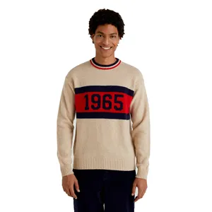 Mens Long Sleeve Sweater Custom Autumn Winter Casual Knitted Cardigan Sweaters Man Wholesale Prices Machine knit Custom Logo Bar