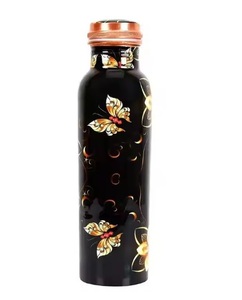 Customized Design Hammered 100% Pure Handmade Copper <b>Water</b> <b>Bottle</b> Leak-Proof Drinking Ayurvedic Health Benefit Copper <b>Bottles</b> - Product Image 2