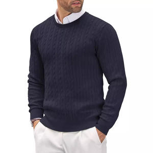 Pull à col roulé en tricot rembourré et épais pour hommes Chemise à fond ample pour automne/hiver Vêtements anti-rétrécis Chandails pour hommes - Product Image 5