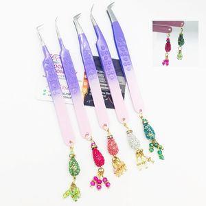 Pince à épiler de qualité supérieure prêt à expédier pince à cils inférieure en acier inoxydable Logo conception inférieure Extension de cils pince à épiler vison - Product Image 1