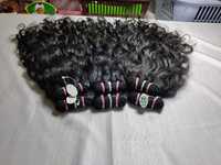 PROMO NATAL RAMBUT ASLI INDIA Remy Genius Machine Double Weft untuk TEMPLE WEFT FULL ENDS Bebas Proses Kimia Warna Rambut