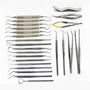 Juego completo de instrumentos de cirugía periodontal al por mayor, tijeras de curetas dentales de acero inoxidable esterilizables en autoclave - Product Image 3