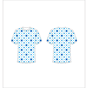 เสื้อยืดผู้ชายสีน้ำเงินลายจุด แขนสั้น คอกลม ทรงปกติ สวมใส่สบาย ผลิตโดย Trackstar OEM แบรนด์ส่วนตัว TSI-G05-P0621 - Product Image 1