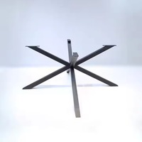 Pieds de table modernes en acier moulé en forme de X pour le bureau, l'école et la salle à manger.