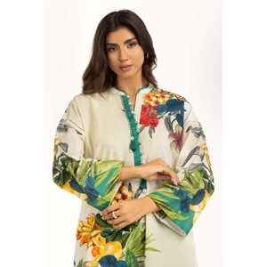 Conjunto de Dos Piezas de Crepé con Estampado Floral de Estilo Bohemio para Mujer, Modelo IPST-55006, Cuello Cuadrado, Talla XS, para Primavera/Verano - Product Image 6