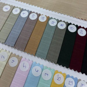 Tela de traje de poliéster de tacto suave de lana | Material teñido liso de peso pesado para niños y niñas a un precio asequible - Product Image 1