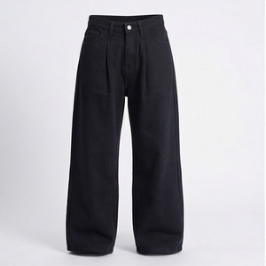 Pantalons tendance de mode haut de gamme surdimensionnés, respirants, imperméables, à jambes larges, en toile, style hip-hop, taille haute, sur mesure pour femmes - Product Image 1