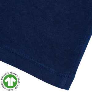 Camiseta de algodón orgánico de edición limitada para mujer-Blue Topanga Eco-Print, teñido a mano con productos botánicos, diseño único sostenible - Product Image 6