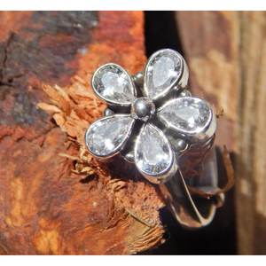 Bague en argent sterling 925 faite à la main R0106-GS zircon cubique incrustation de pierres précieuses cadeau de style tendance pour les filles et les femmes - Product Image 2