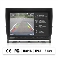 VGA AV 10.1" Araç Monitörü |   Ön Geri Görüş Kameraları |   Su geçirmez IP67 |   800nit Güneş Işığında Okunabilir |   4 Pinli Havacılık Fişi |   1080P |
