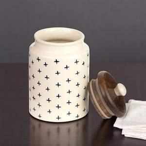 Pot en céramique artisanal pour la cuisine quotidienne, idéal pour le rangement décoratif, pot en céramique élégant pour le garde-manger et le comptoir, prix abordable - Product Image 1