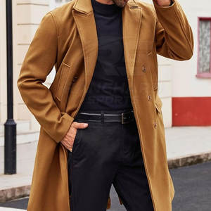 Abrigo Largo para Hombre, Grueso, Corte Entallado, Abrigo de Invierno, Abrigo Largo Moderno para Hombre, Ropa Exterior Informal para Exteriores - Product Image 3