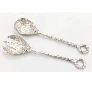 Utensilio para servir de acero inoxidable con extremo atrevido delgado de diseñador, utensilios para servir alimentos con mango final, diseño esmaltado, herramientas para ensaladas - Product Image 4