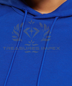 Sudadera informal de manga larga con logotipo personalizado para mujer, Jersey de punto de algodón con capucha, Top corto para la colocación del logotipo frontal de invierno - Product Image 5