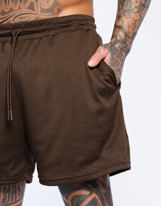 2023 vente en gros été taille élastique Logo personnalisé hommes shorts de gym course Nylon Polyester maille Shorts de plage pour hommes - Product Image 3