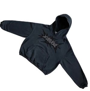 Sudadera con Capucha de Alta Calidad para Hombre, de Poliéster/Algodón, con Logotipo 3D Personalizado, Estampado Sólido, Tejido con Transferencia de Calor, para Otoño - Product Image 2