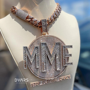 Colgante Personalizado con Diamantes VVS, Chapado en Oro, Cualquier Letra, Estilo Clásico Unisex, Regalo de Navidad - Product Image 5